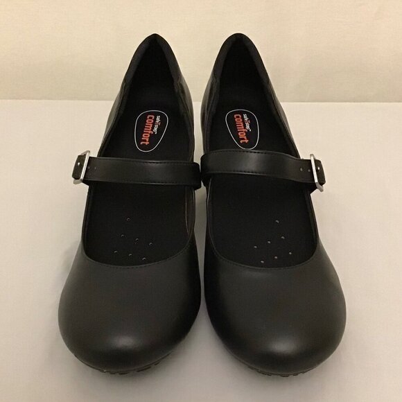 Safe-T-Step 9 Dani Mary Jane Women’s Comfort Shoes Black Heels Career Work - Picture 4 of 11